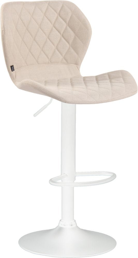 BHM Germany Barová stolička Cork, textil, biela / krémová